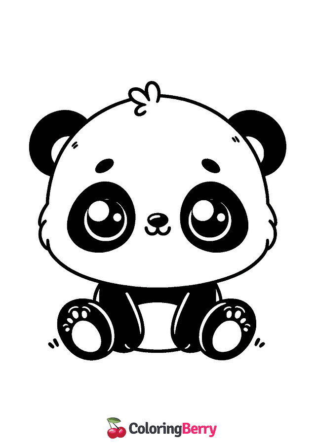 Baby Panda Coloring Page