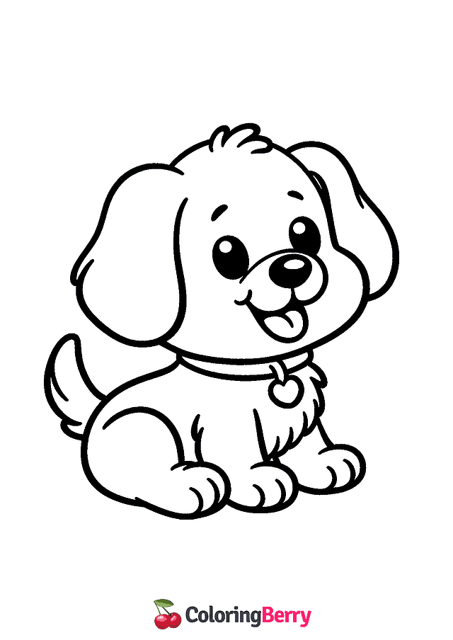 Baby Puppy Coloring Page