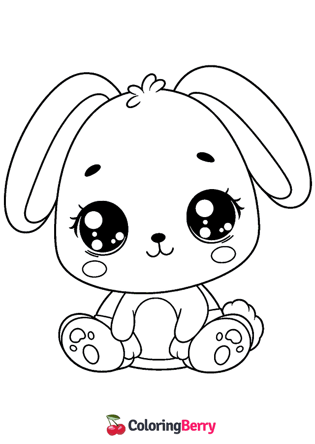 Baby Rabbit Coloring Page