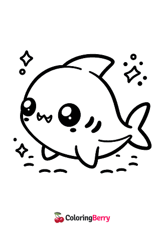 Baby Shark Coloring Page