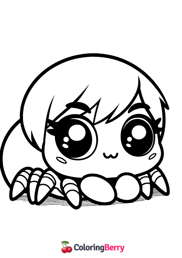 Baby Spider Coloring Page