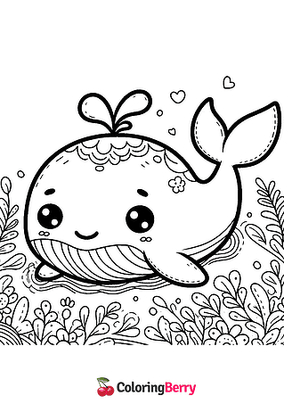 Baby Whale Coloring Page