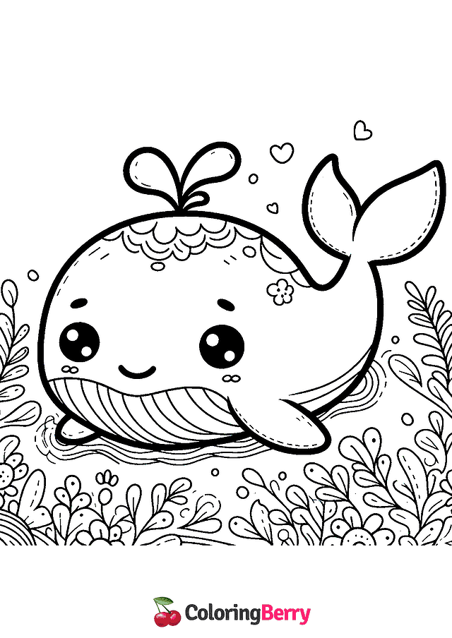 Baby Whale Coloring Page