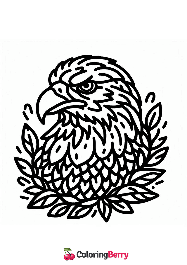 Bald Eagle Head Coloring Page