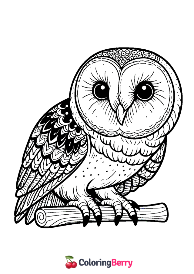 Barn Owl Coloring Page