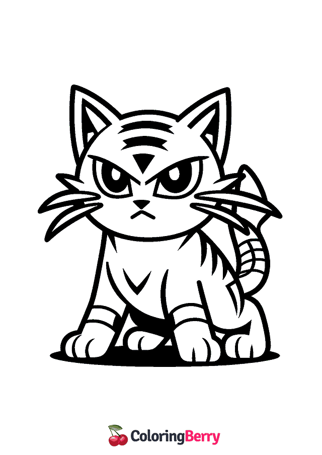 Battle Cat Coloring Page