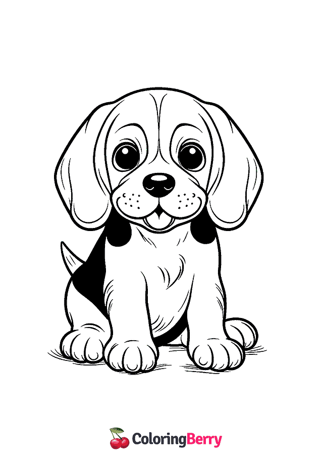 Beagle Coloring Page