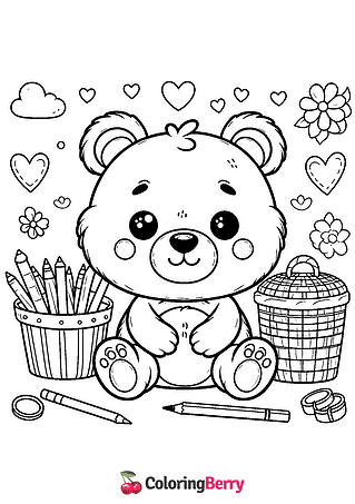 Bear Cub Coloring Page