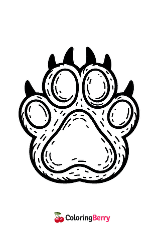 Bear Paw Coloring Page