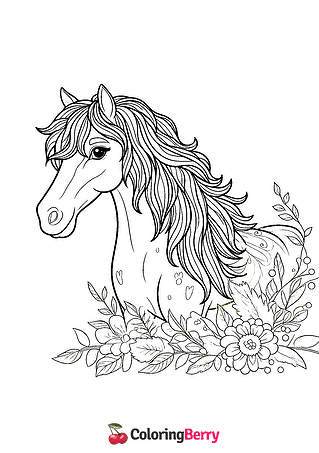Beautiful Horse Coloring Page