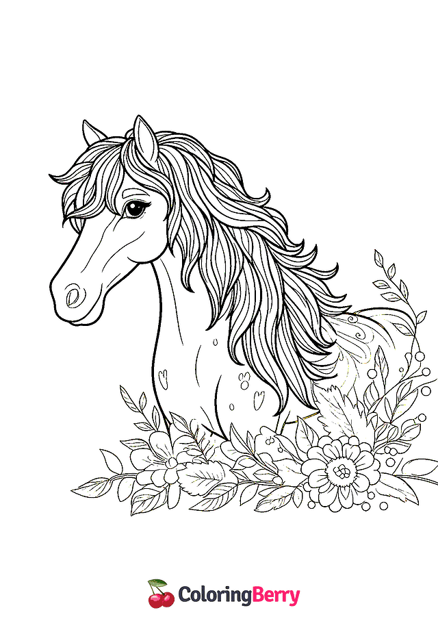 Beautiful Horse Coloring Page