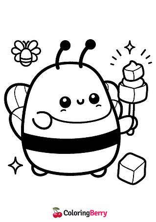 Bee Squishmallow Coloring Page