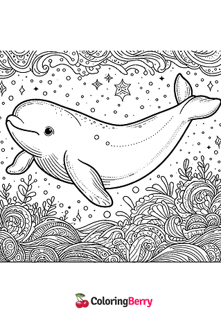 Beluga Whale Coloring Page