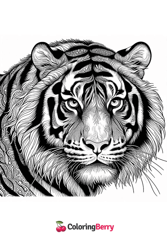 Bengal Tiger Coloring Page