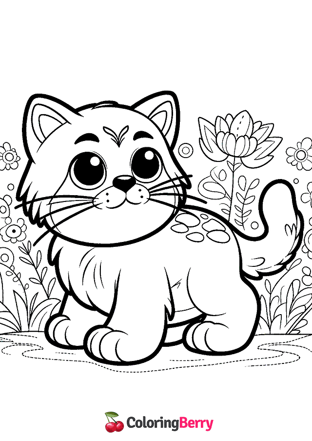 Big Cat Coloring Page