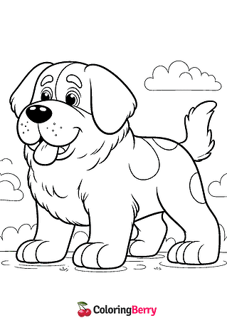 Big Dog Coloring Page