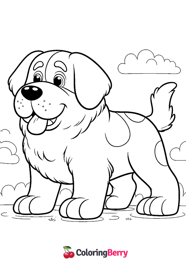 Big Dog Coloring Page