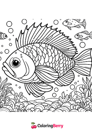 Big Fish Coloring Page