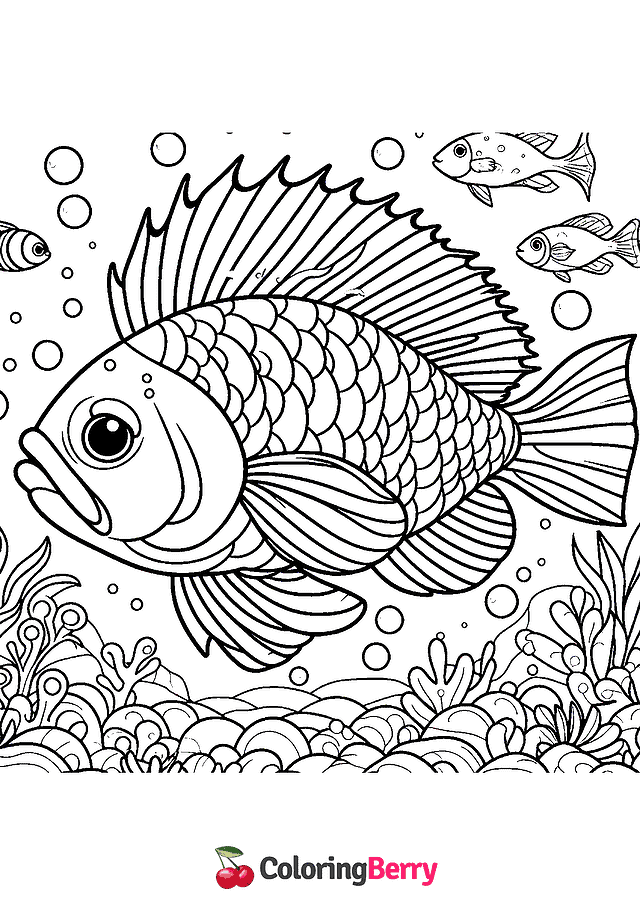 Big Fish Coloring Page