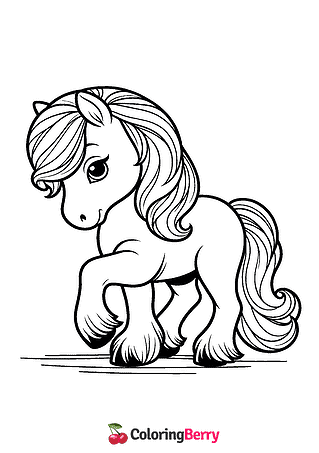 Big Horse Coloring Page