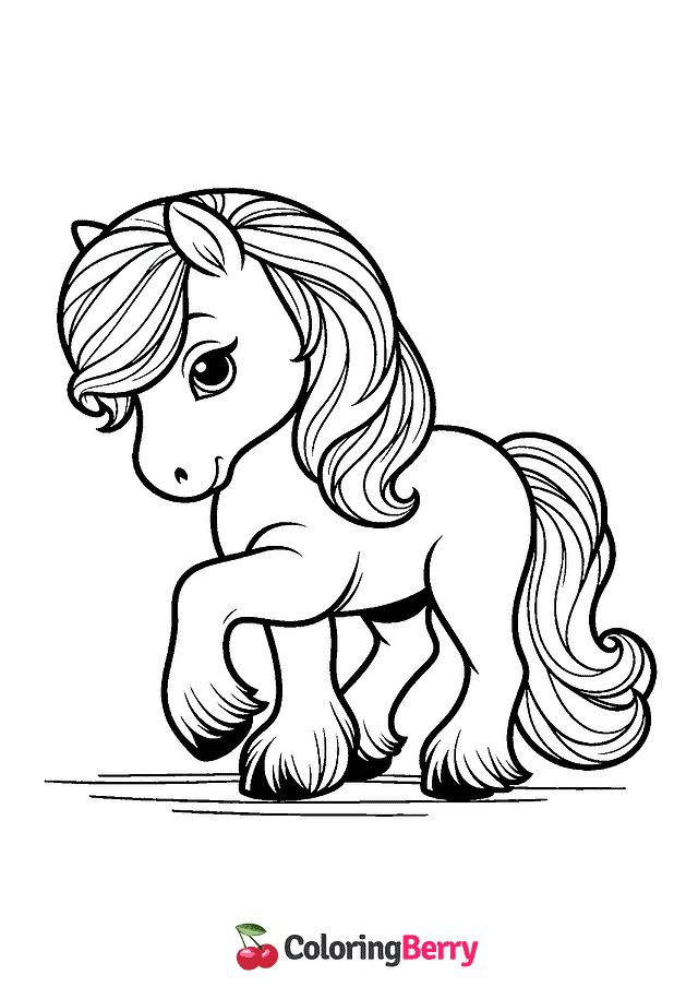 Big Horse Coloring Page