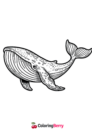 Blue Whale Coloring Page