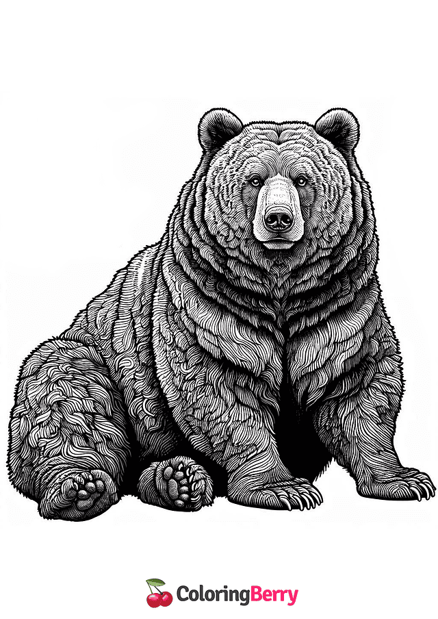 Brown Bear Coloring Page