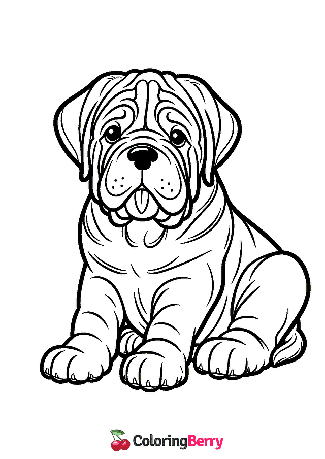 Bullmastiff Coloring Page