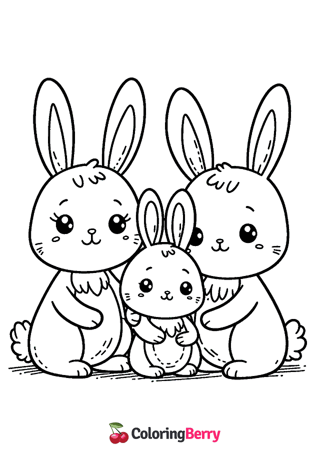 Bunnies Coloring Page