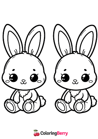 Bunny Cub Coloring Page