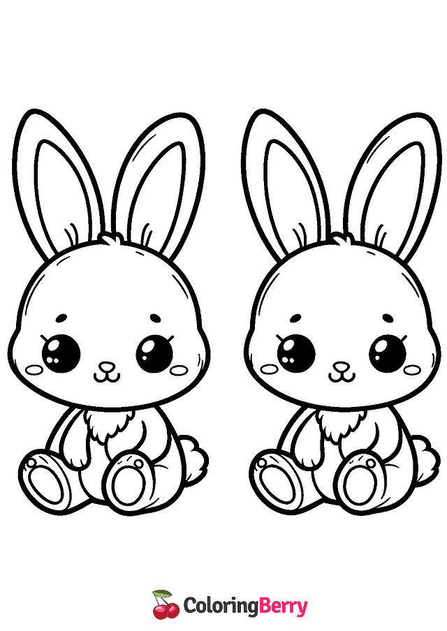 Bunny Cub Coloring Page