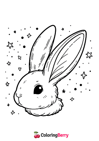 Bunny Ear Coloring Page