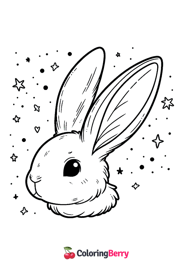 Bunny Ear Coloring Page