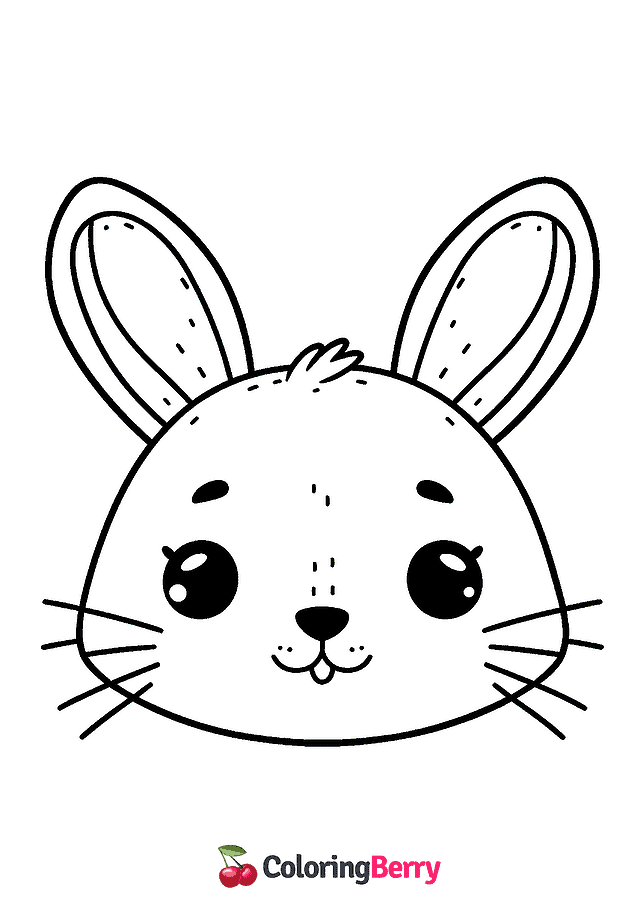 Bunny Face Coloring Page