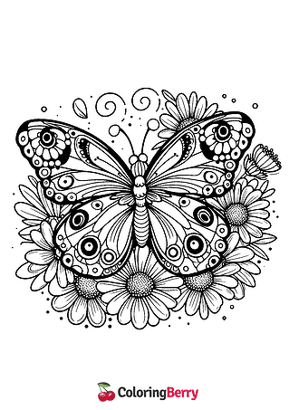 Butterfly Garden Coloring Page