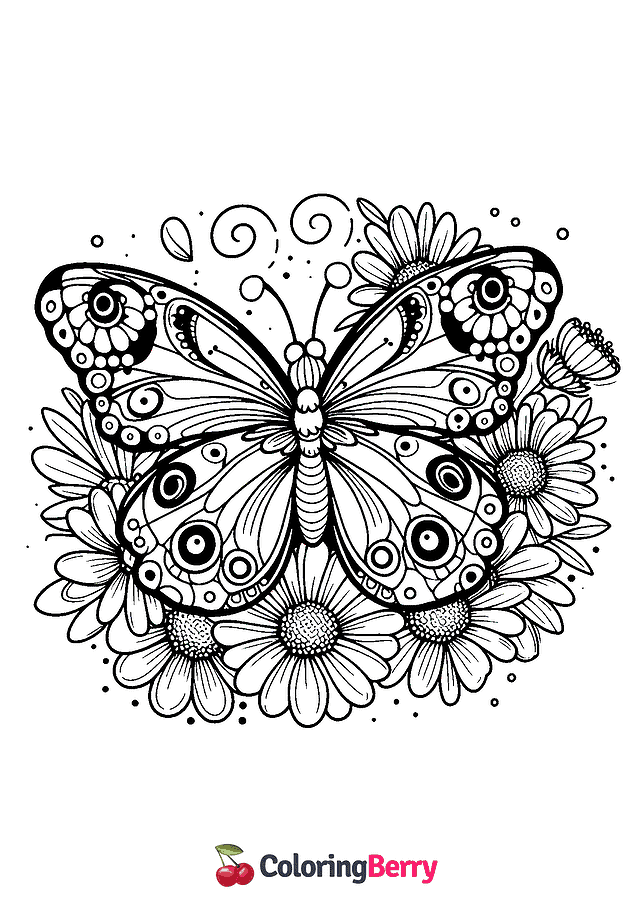 Butterfly Garden Coloring Page