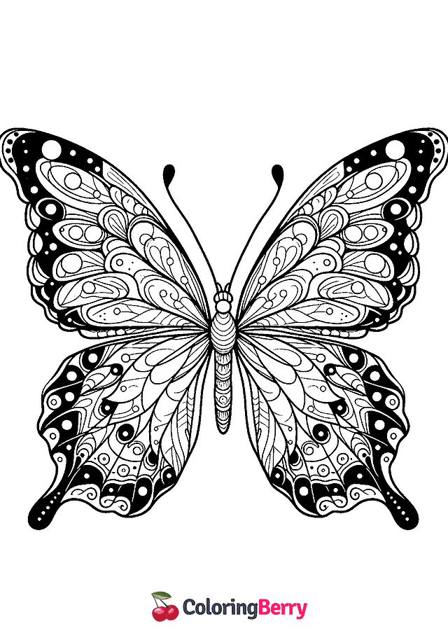 Butterfly Wings Coloring Page