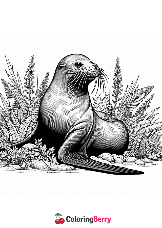 California Sea Lion Coloring Page