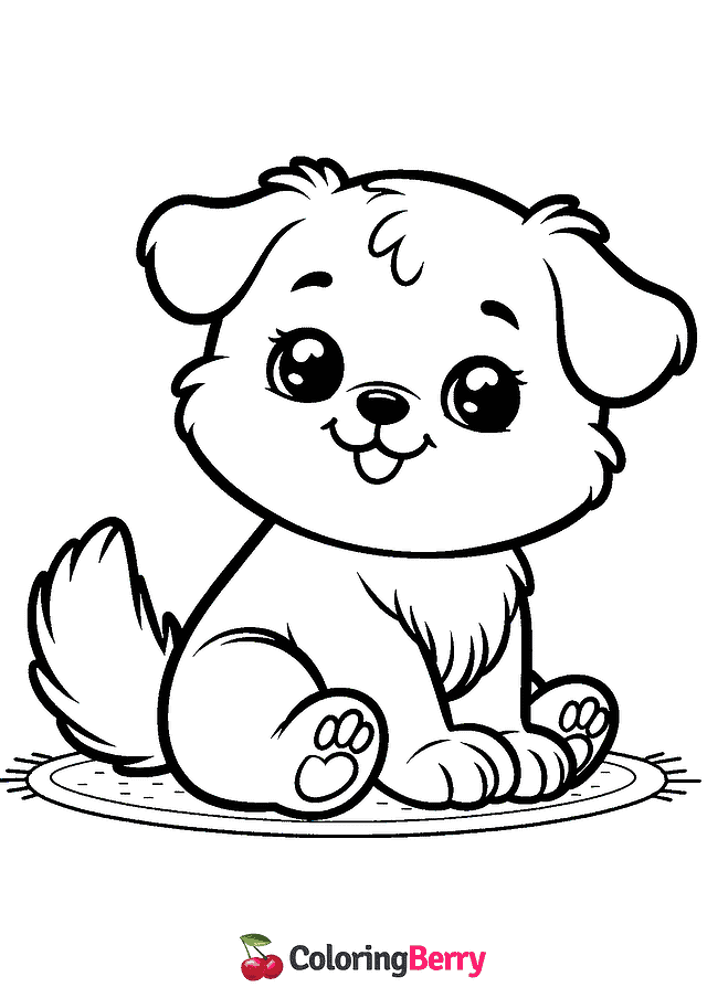 Cartoon Dog Coloring Page