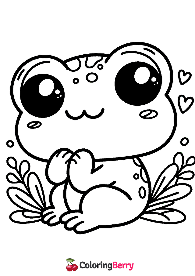 Cartoon Frog Coloring Page