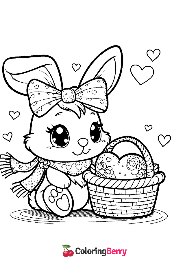 Cartoon Rabbit Coloring Page