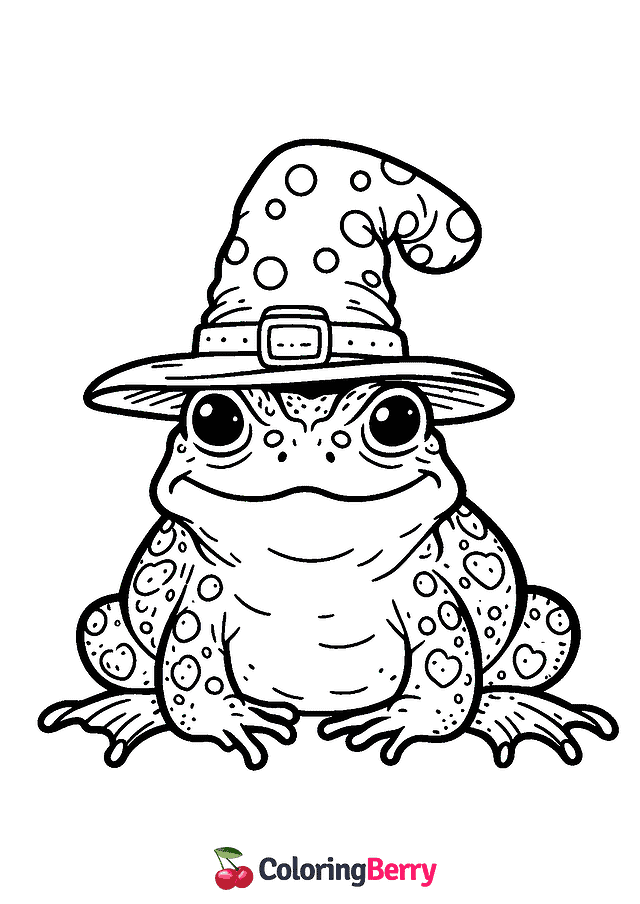 Cartoon Toad Coloring Page