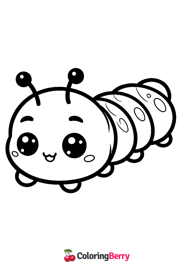 Caterpillar Coloring Page