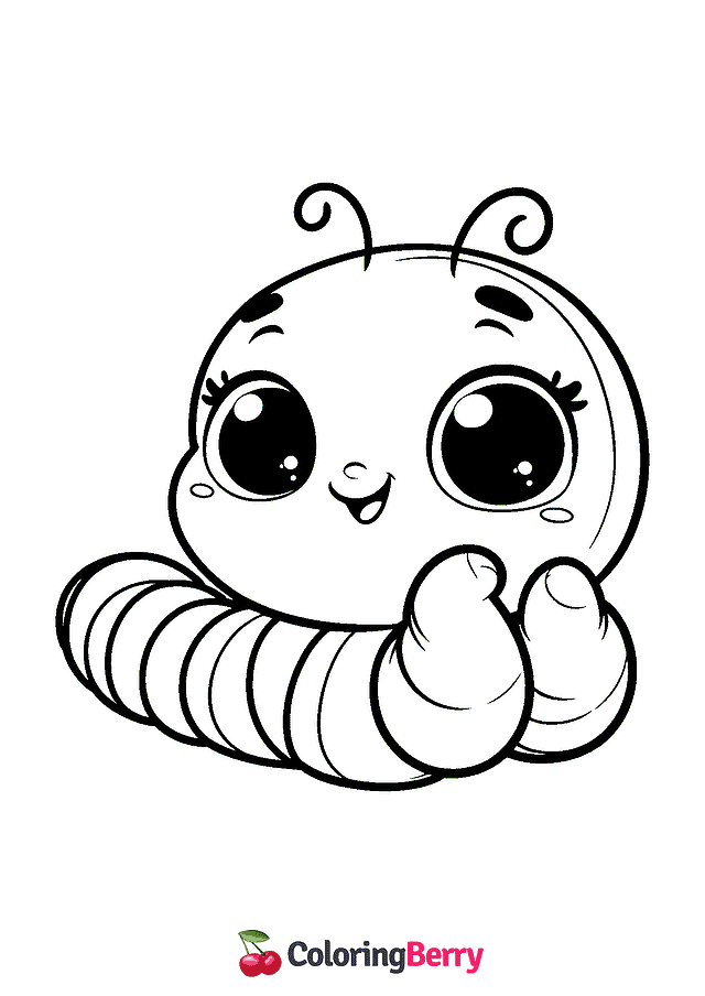 Caterpillar Cub Coloring Page