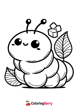 Caterpillar Squishmallow Coloring Page