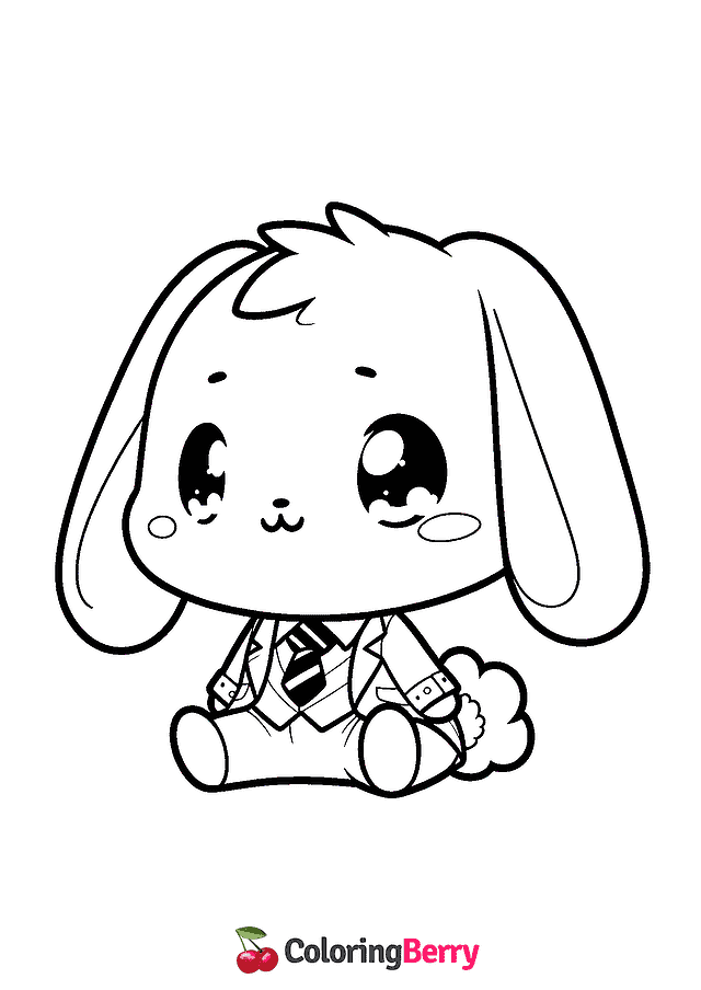 Chibi Hare Coloring Page