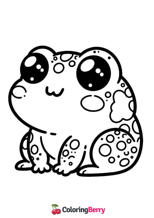 Chibi Toad Coloring Page