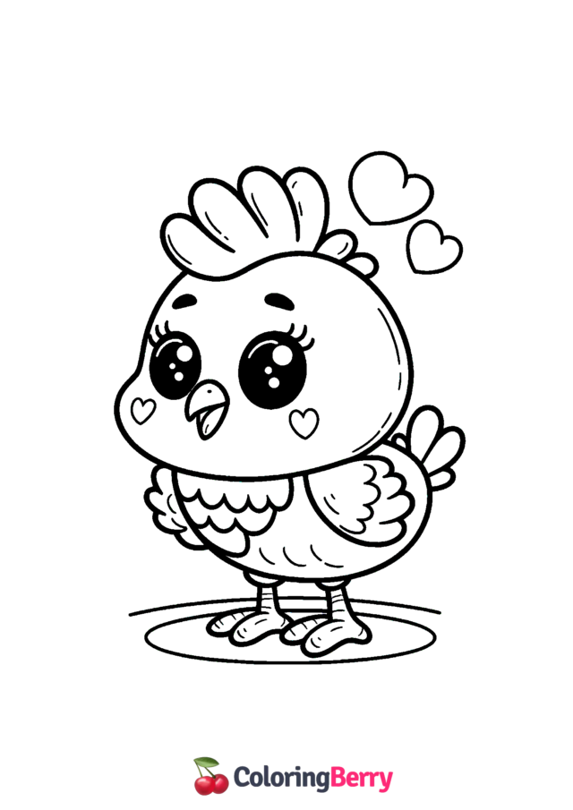 Chicken Coloring Page