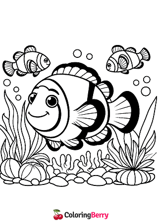 Clown Fish Coloring Page