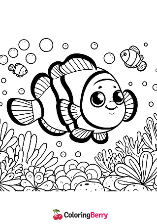 Clownfish Coloring Page